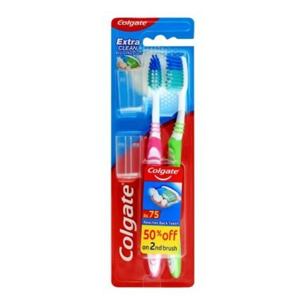 Colgate Extra Clean Soft Toothbrush 2s