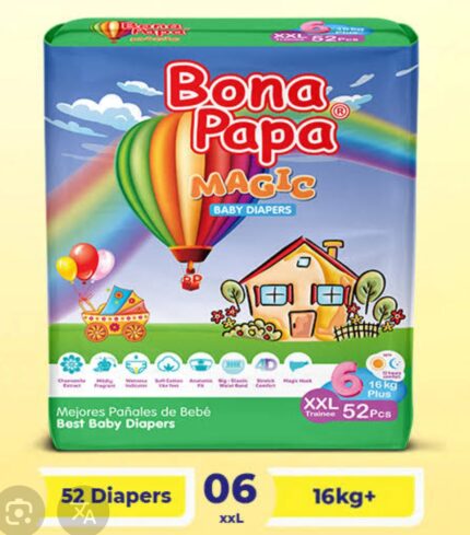 Bona Papa Diapers Magic Xxl 52pcs New 6