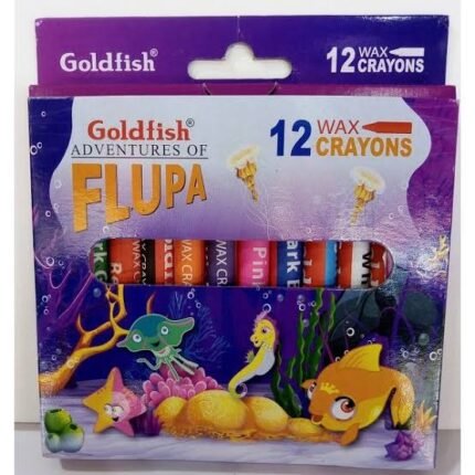 Gold Fish Flupa Crayons Colour Small 12pcs