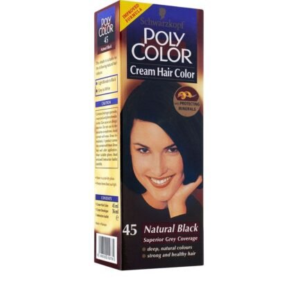 Poly Color Cream Hair Color 45 Natural Black