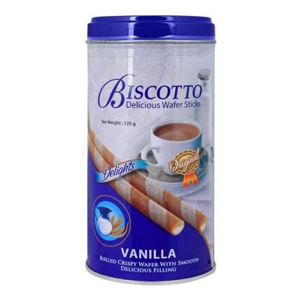 Biscotto Delicious Wafer Sticks Vanilla Tin 125g