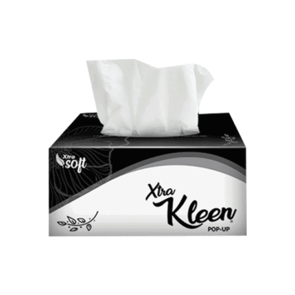 SATEENSOFT XTRA KLEEN TISSUE BOX POPUP BLACK