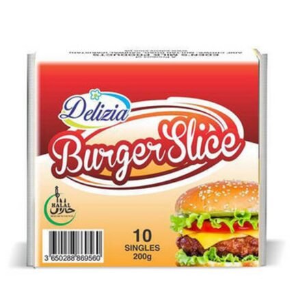 Delizia Burger Slice Cheese 10-pack 200g