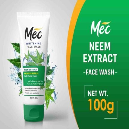 Mec Whitening Face Wash, Prevents Pimples, Daily Facial Foam, Neem Extract, 100g