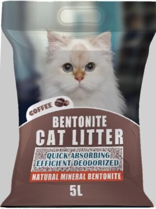 BENTONITE CAT FOOD COFFEE ASCETED 5 LITTER NET