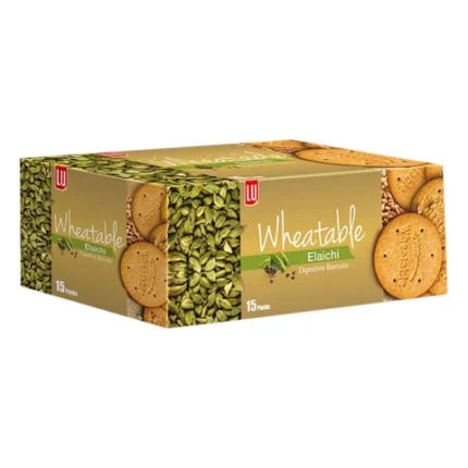 Lu Wheatable Elaichi Digestive Biscuits 15pcs Box