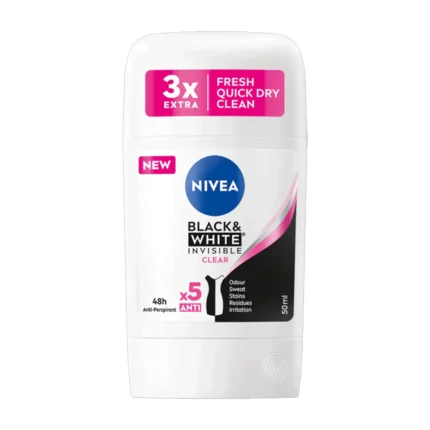 Nivea Women Black & White Invisible Clear Deodorant Stick 50ml