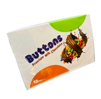 Candyland Buttons Premium Milk Chocolate 12 Pcs Box