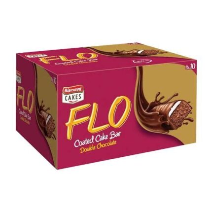 FLO Coated Cake Bar Double Chocolate (1Box in 24 Pcs)