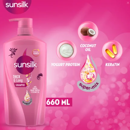 Sunsilk Thick And Long Shampoo Pump 660ml