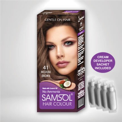 SAMSOL HAIR COLOUR 41 MEDIUM BROWN PCS