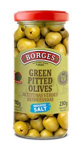 Borges Pitted Green Olives Slice 114gm