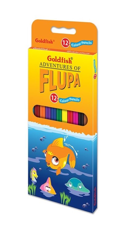 GOLDFISH ADVENTURES FLUPA 12 COLOUR PENCILS 12T