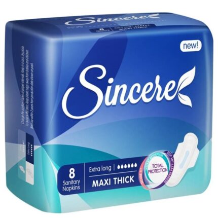 Sincere Maxi Thick Extra Long Sanitary Napkins 8-Pack