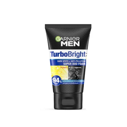 Garnier Men Turbo Bright Dark Spots Anti Pollution Super Duo Foam 100Ml.