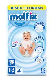 Molfix Diapers Midi No#3 4-9 Kg 56 Pcs