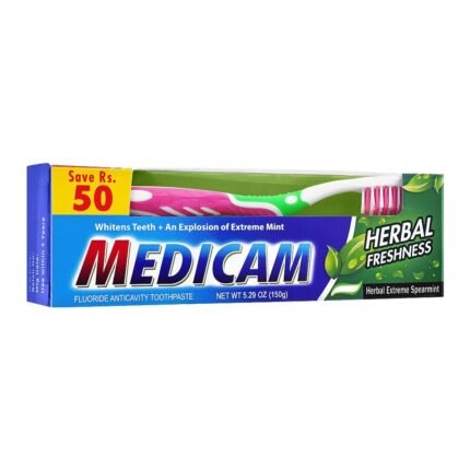 Medicam Herbal Freshness Tooth Paste Brush Pack 150gm