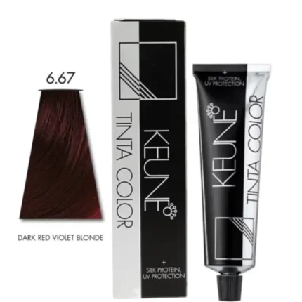 KEUNE COLOUR 6.67 DARK RED VIOLET BLONDE