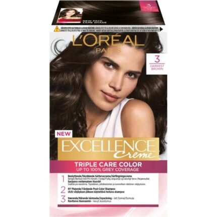Loreal Paris Excellence Creme Hair Colour 3 Dark Brown