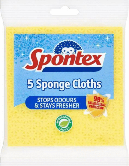 Spontex Sponge Cloths, 5-pack