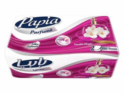 Papia 2Ply Perfumed Silky Softness 550 Tissues