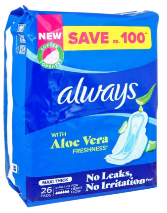 ALWAYS ALOE VERA MAXI THICK 26PCS