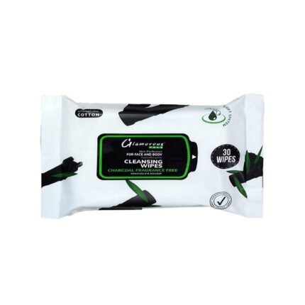 Glamorous Face Skin Perfection For Face And Body Hypoallergenic Cleansing Wipes Charcoal