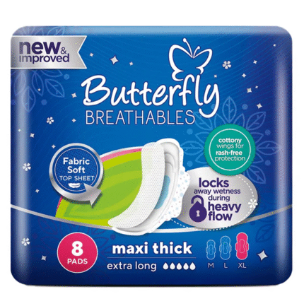Butterfly Breathables Maxi Thick Extra Long 8s