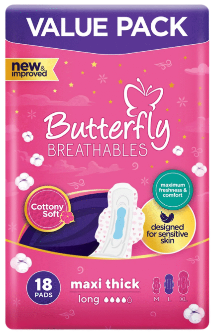 Butterfly Cottony Soft Maxi Thick Long - 18pads