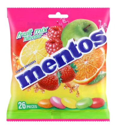 MENTOS FRUIT CANDY POUCH 70.2GM