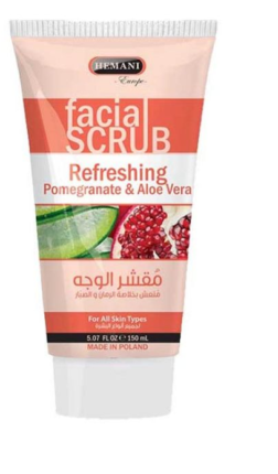 HEMANI FACIAL SCRUB POMEGRENATE AND ALOE SCRUB