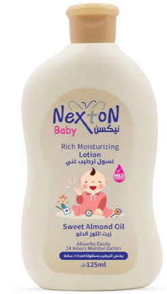 NEXTON BABY LOTION SWEET ALMOND OIL 125ML