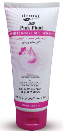 DERMA PURE PINK FLUID WHITENING FACE WASH 120ML