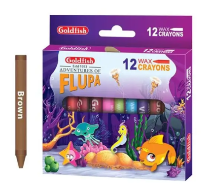 GOLD FISH FLUPA CRAYONS COLOUR SMALL 12PCS