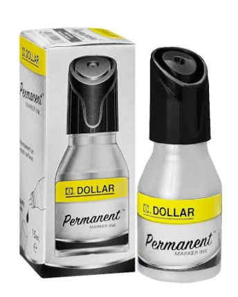 Dollar Permanent Marker Ink Black, 15ml,